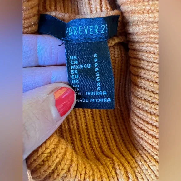 Cozy Mustard Sweater Forever 21 US small - Picture 8 of 16